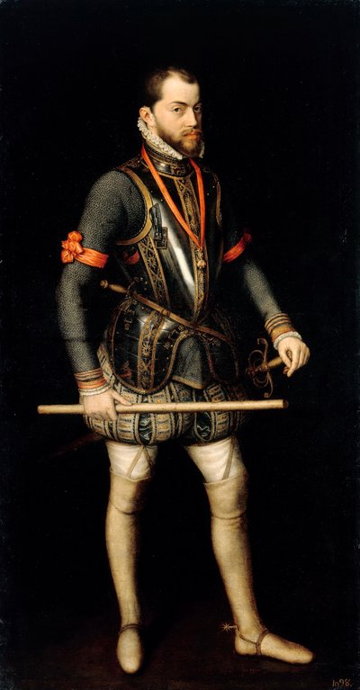 ""Portrét Filipa II. (1527-1598), španělského krále"" (Portrét Filipa II. (1527-1598), španělského a portugalského krále) Malba Alonsa Sancheze Coella (1531-1588) Olej na plátně Rozměr 187x100 cm Staatliche Museen, Berlín od Alonso Sánchez Coello