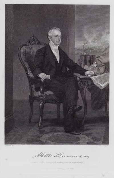 Abbott Lawrence (rytina) od Alonzo (after) Chappel