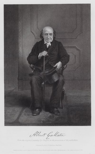 Albert Gallatin (rytina) od Alonzo (after) Chappel
