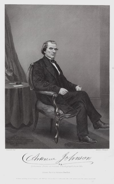 Andrew Johnson (rytina) od Alonzo (after) Chappel