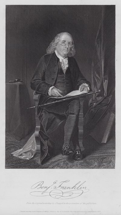 Benjamin Franklin (rytina) od Alonzo (after) Chappel