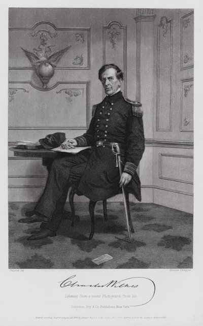 Charles Wilkes (rytina) od Alonzo (after) Chappel