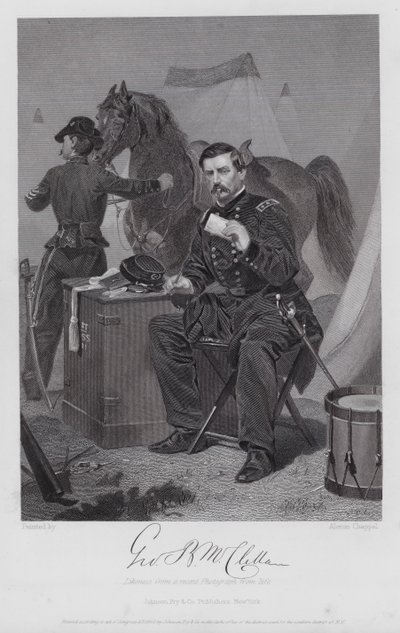 George Brinton McClellan (rytina) od Alonzo (after) Chappel