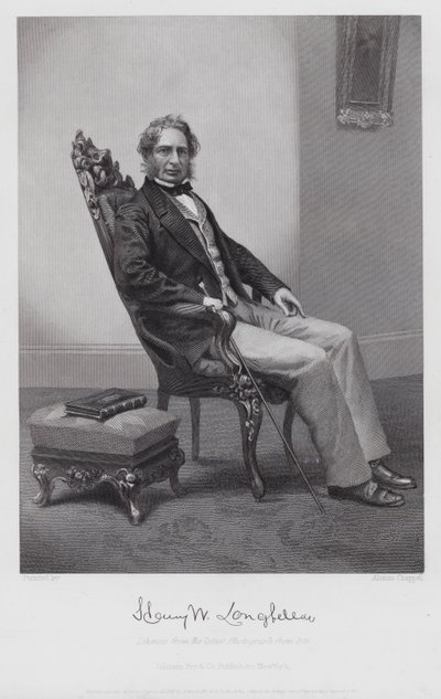 Henry Wadsworth Longfellow (rytina) od Alonzo (after) Chappel