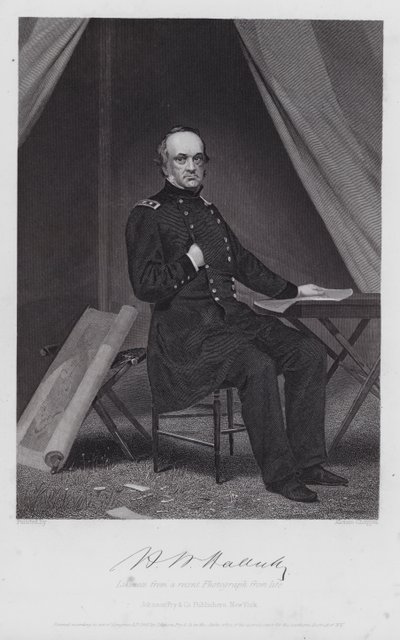 Henry Wager Halleck (rytina) od Alonzo (after) Chappel