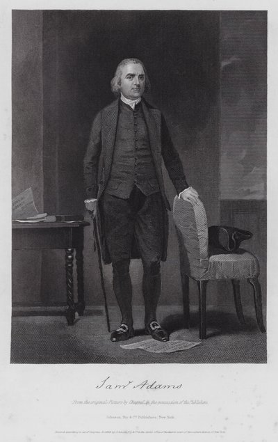 Samuel Adams (rytina) od Alonzo (after) Chappel