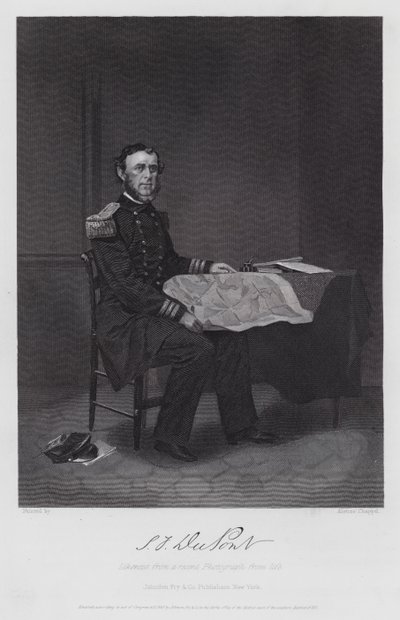 Samuel Francis Dupont (rytina) od Alonzo (after) Chappel