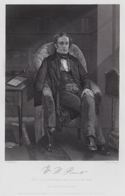 William Hickling Prescott (rytina) od Alonzo (after) Chappel