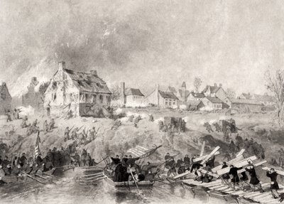 Útok na Fredericksburg, Virginie, z „Národních dějin války za Unii“, 60. léta 19. století od Alonzo Chappel