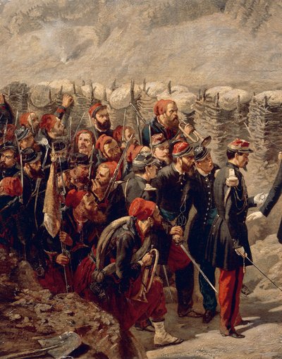 Maršál Patrice MacMahon se Zouavesem v Malakoffu od Alphonse Antoine Aillaud