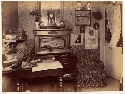 Vražda vdovy Bertrandové ... Pohled do šatny po činu od Alphonse Bertillon