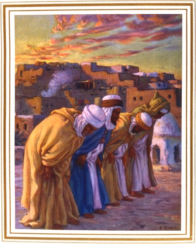 El Rekaa nebo sklon Modlitební modlitba sklonu, 1918 od Alphonse Etienne Dinet