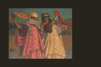 Tanec šátků (olej na plátně) od Alphonse Etienne Dinet
