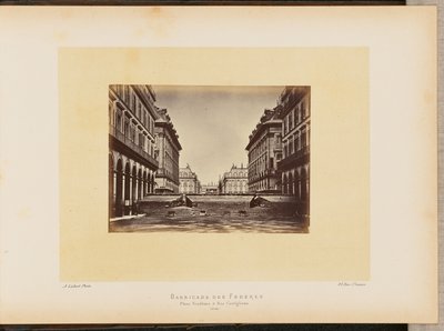 Barricade des Fédérés, Place Vendôme a rue Castiglione. od Alphonse J. Liébert