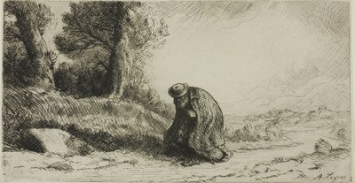 Tulák jdoucí po uličce od Alphonse Legros