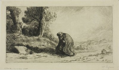Tulák jdoucí po uličce od Alphonse Legros