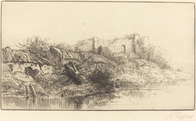 Opuštěná vesnice od Alphonse Legros