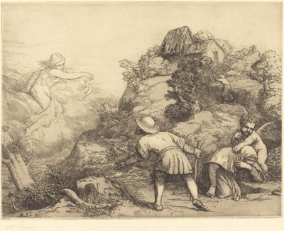 Alegorie rolníka a štěstí: Alegorický předmět od Alphonse Legros