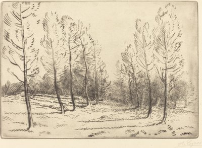 Alej topolů od Alphonse Legros