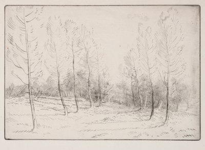 Alej topolů od Alphonse Legros