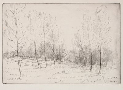 Alej topolů. od Alphonse Legros