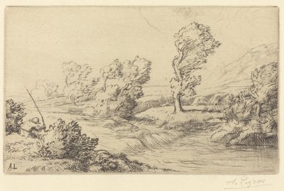 Banks of the Marne Okraj Marny. od Alphonse Legros