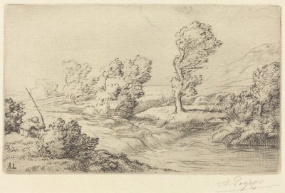 Banks of the Marne Okraj Marny. od Alphonse Legros