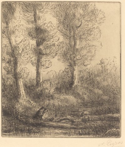 Břehy Saint-Pre Rive du Saint-Pre. od Alphonse Legros