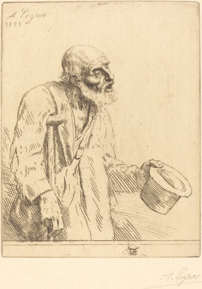 Žebrák (The Beggar) od Alphonse Legros