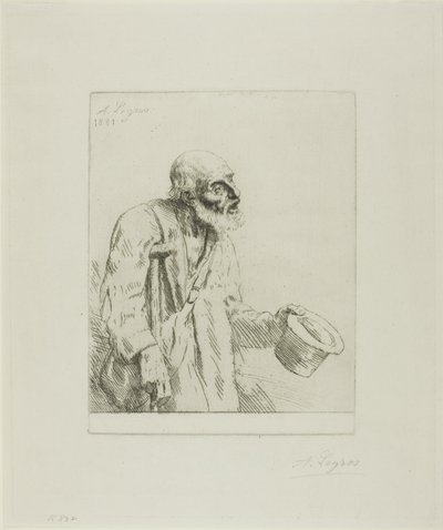 Žebrák s berlemi od Alphonse Legros
