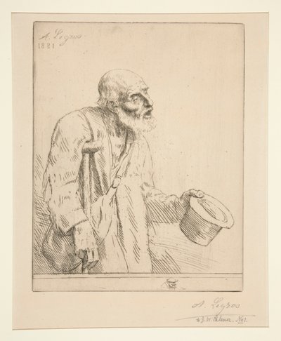 Žebrák s berlemi od Alphonse Legros