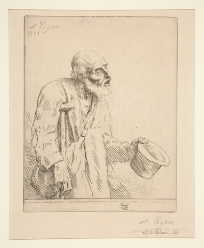Žebrák o berlích od Alphonse Legros
