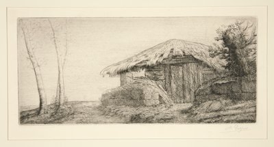 Ovčák na svahu (Shepherd od Alphonse Legros