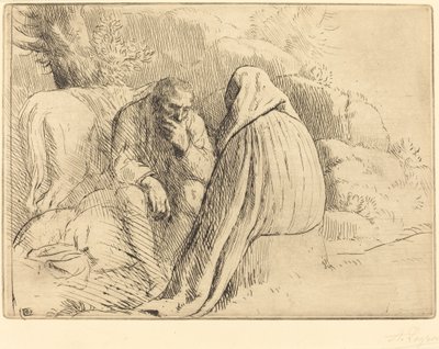 Bohémský tábor Český tábor. od Alphonse Legros