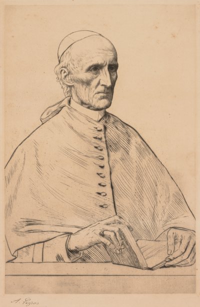 Kardinál Manning. od Alphonse Legros