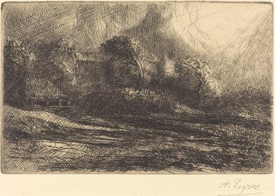 Chailli viděná v bouři Chailli: Efekt bouře. od Alphonse Legros