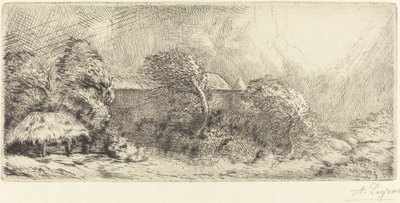 Chailli viděná v bouři Chailli: Efekt bouře. od Alphonse Legros