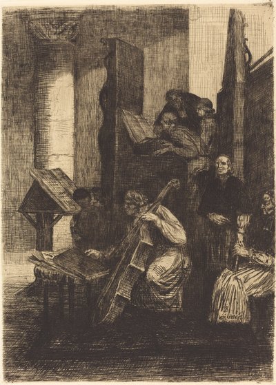 Sbor ve španělském kostele od Alphonse Legros
