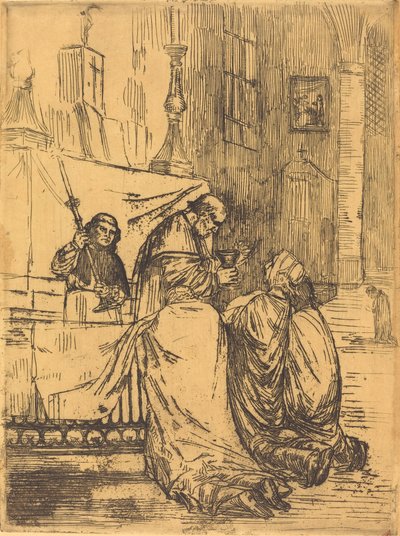 přijímání v kostele svatého Medarda La communion dans l