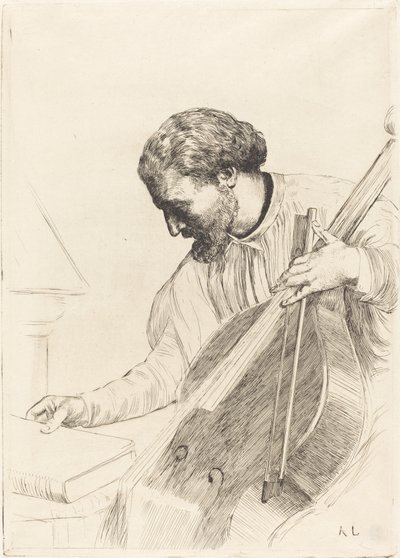 Kontrabasista od Alphonse Legros