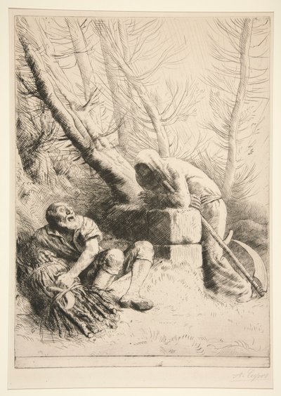 Smrt a dřevorubec od Alphonse Legros
