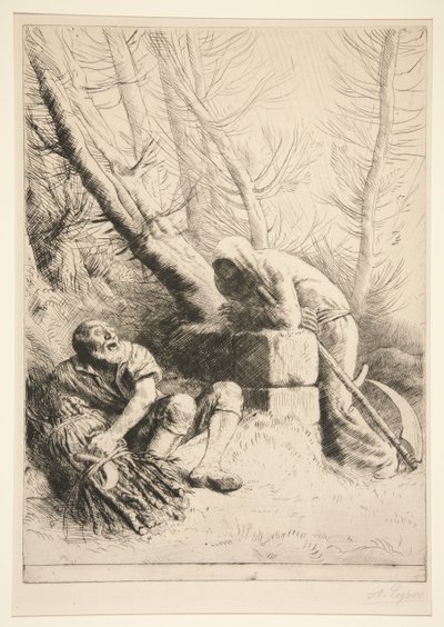 Smrt a dřevorubec od Alphonse Legros