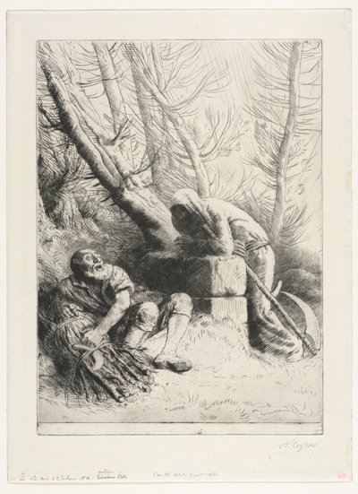 Smrt a dřevorubec, 1881. od Alphonse Legros