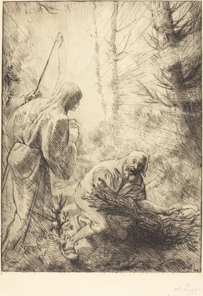 Smrt a dřevorubec, 2. deska (La mort et le bucheron) od Alphonse Legros