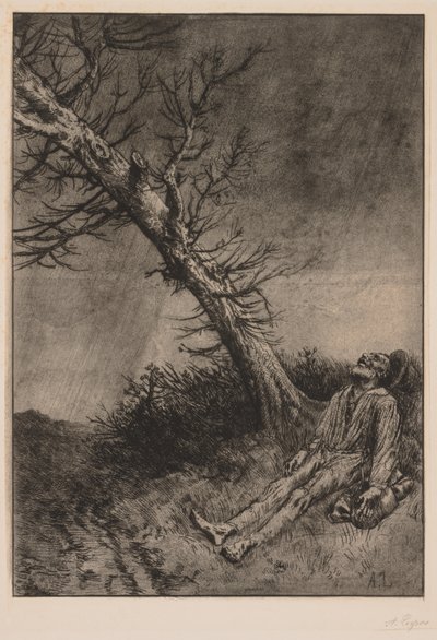 Smrt tuláka. od Alphonse Legros