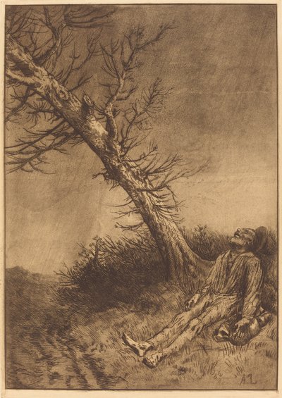 Smrt tuláka La mort du vagabond. od Alphonse Legros