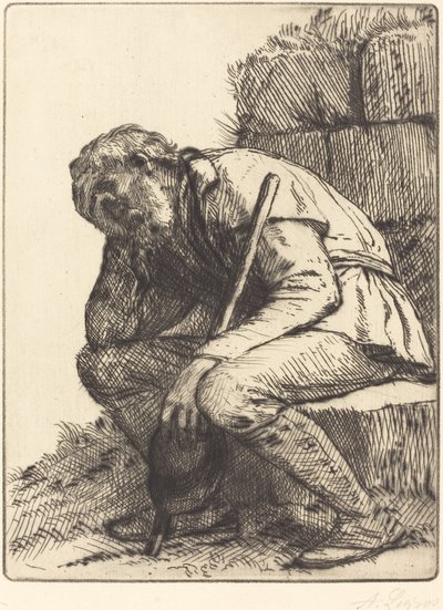Zoufalý muž od Alphonse Legros