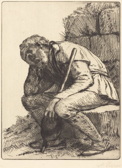 Zoufalý muž od Alphonse Legros