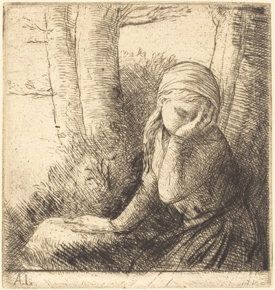 Zoufalá mladá dívka Zoufalá mladá dívka. od Alphonse Legros