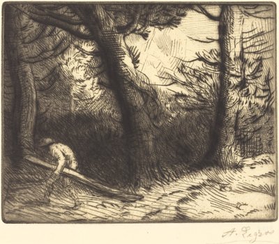 Okraj lesa v Bourgogne (Un coin de foret en Bourgogne) od Alphonse Legros